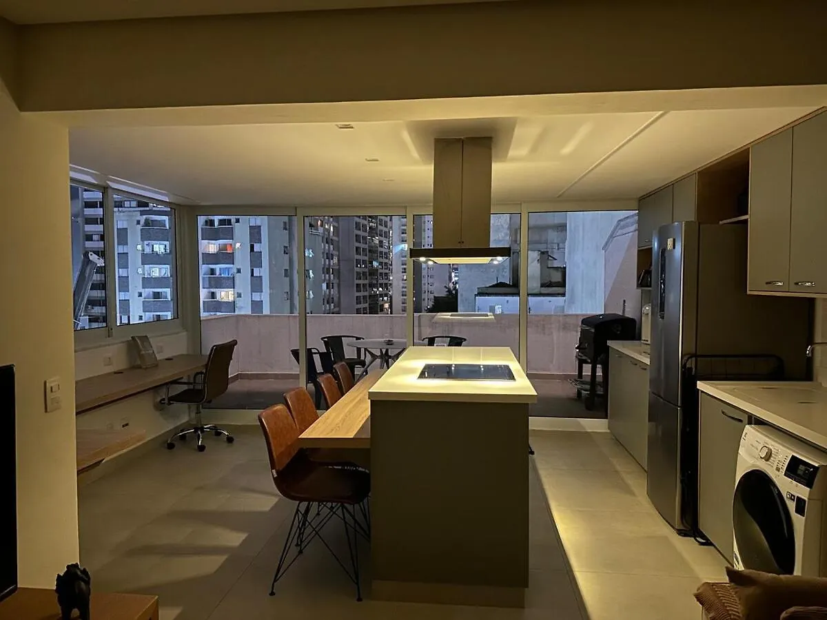 Lk906 Apto Com Terraco Privativo E Cozinha Completa 상파울루 아파트